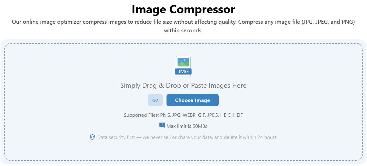 image compressor tool by imagetotextconverter